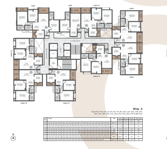 Wing A | Typical Floor Plan